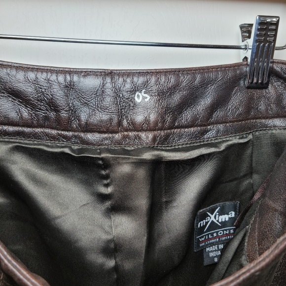 Wilsons Maxima Brown Leather Pants | Leather Pants | NWT | Size 8 / 28 - Picture 7 of 15